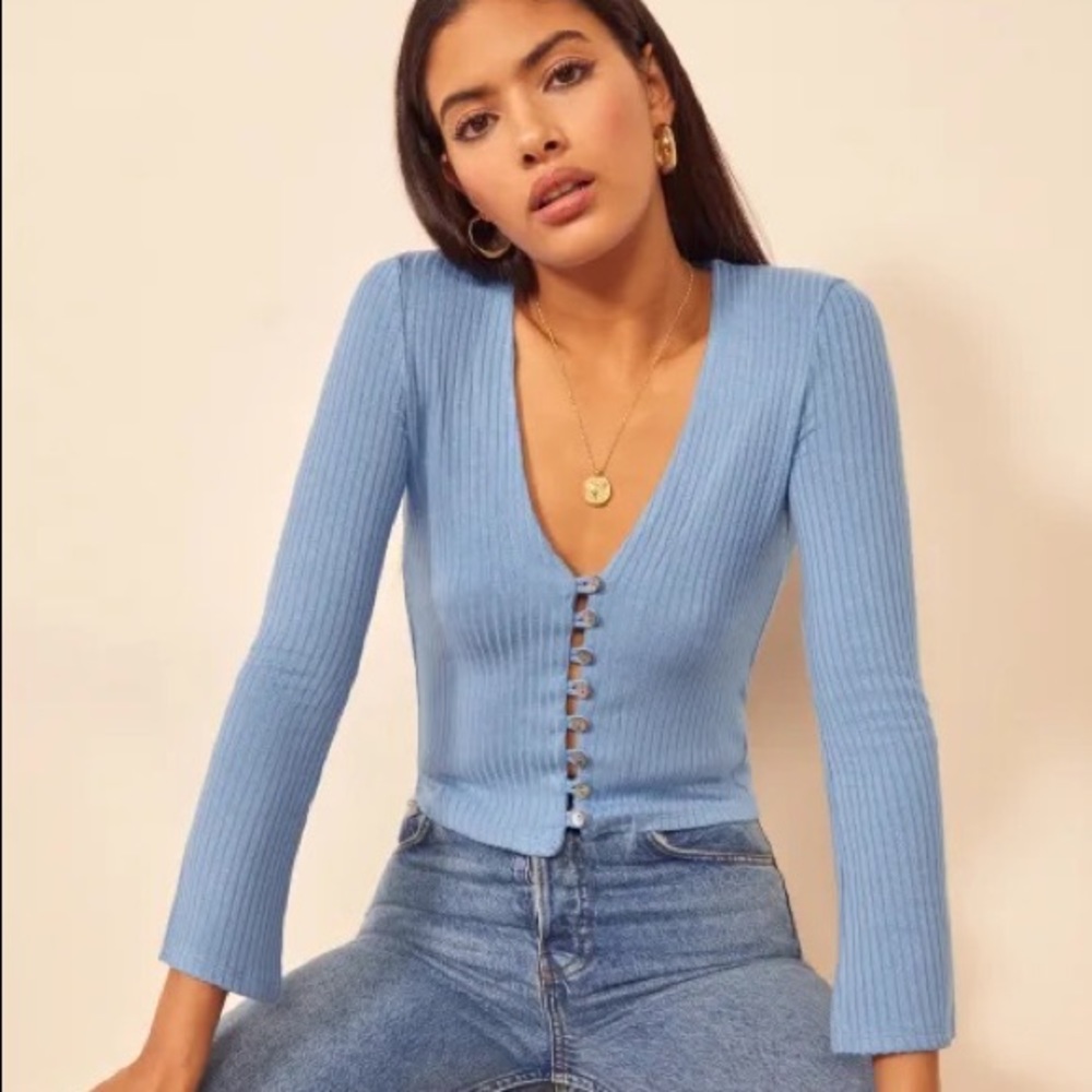 Reformation Gellar Knit Top
